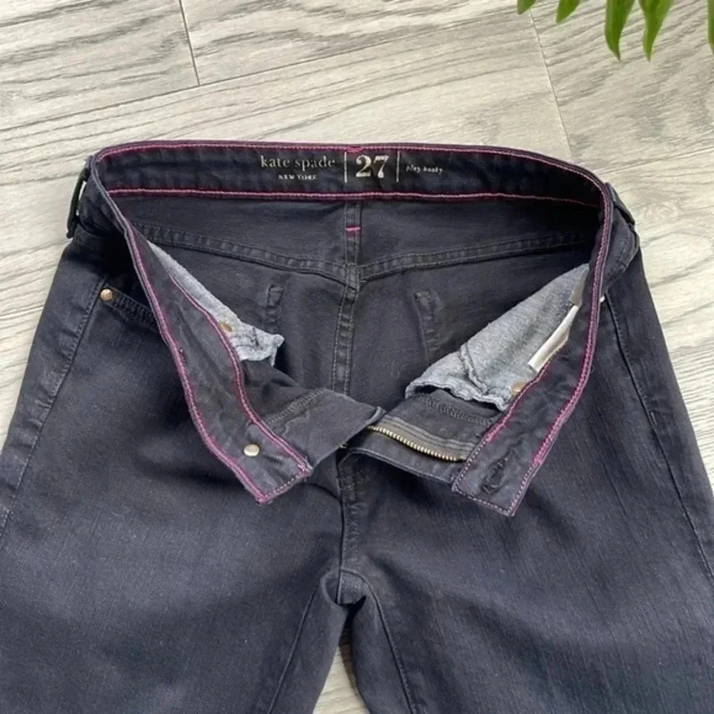 Kate Spade Play Hooky -Broome Street black skinny mid rise jeans size27 EUC